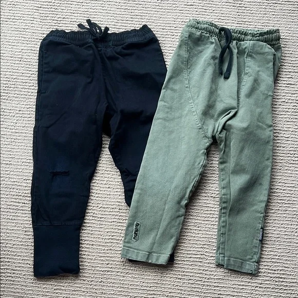 Nununu Black and Green Pants for Boys - Picture 1 of 5
